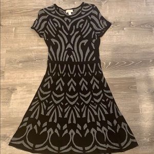 Loft Knit Black and Grey Dress